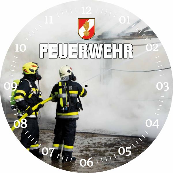 Glasuhr FEUERWEHR 29cm - FW9